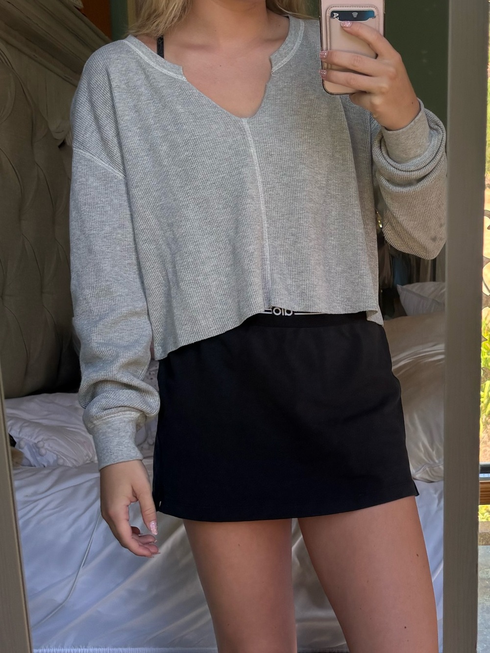 H&M Grey sweater with cut out neck line